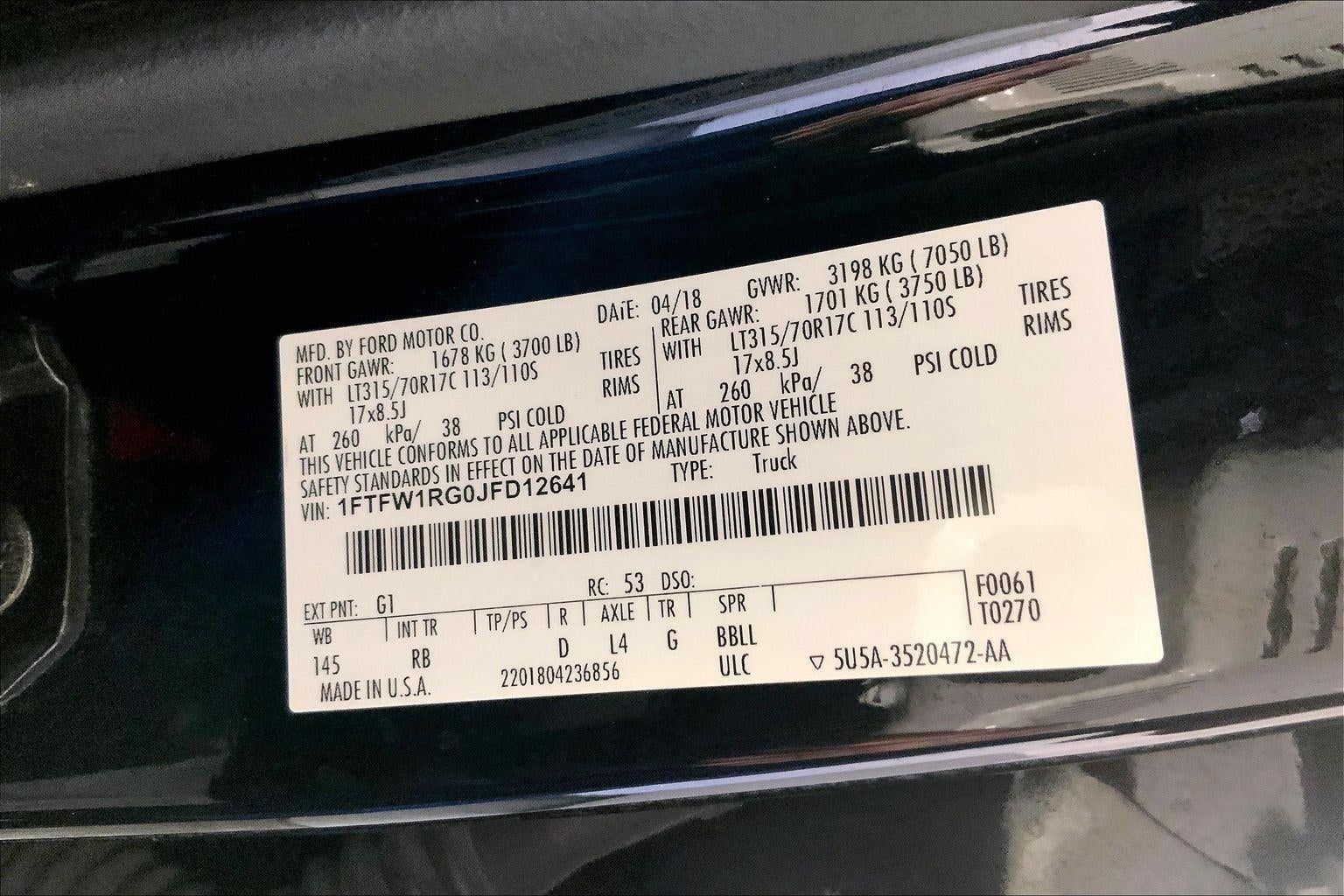 2018 Ford F-150 Raptor