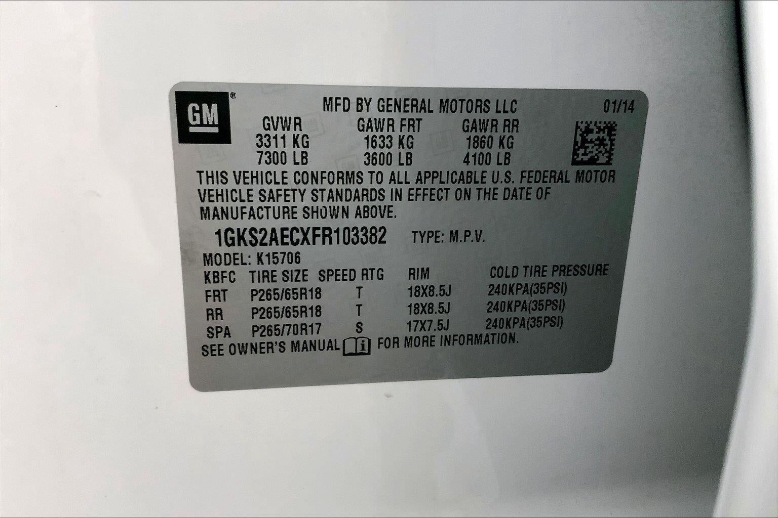 2015 GMC Yukon SLE