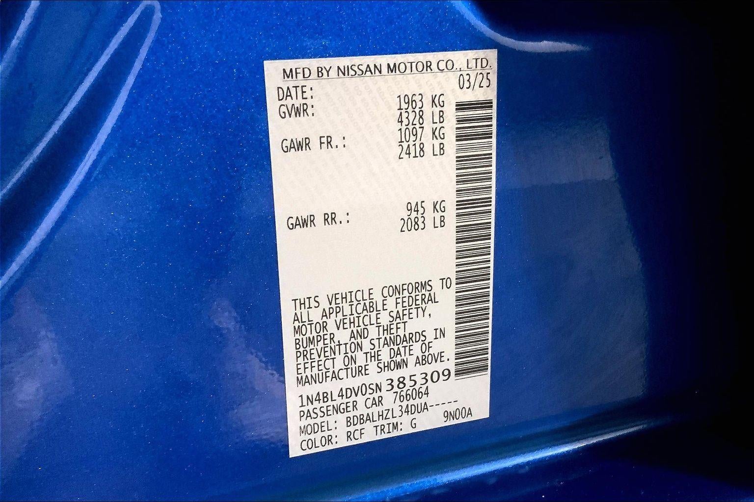 2025 Nissan Altima SV