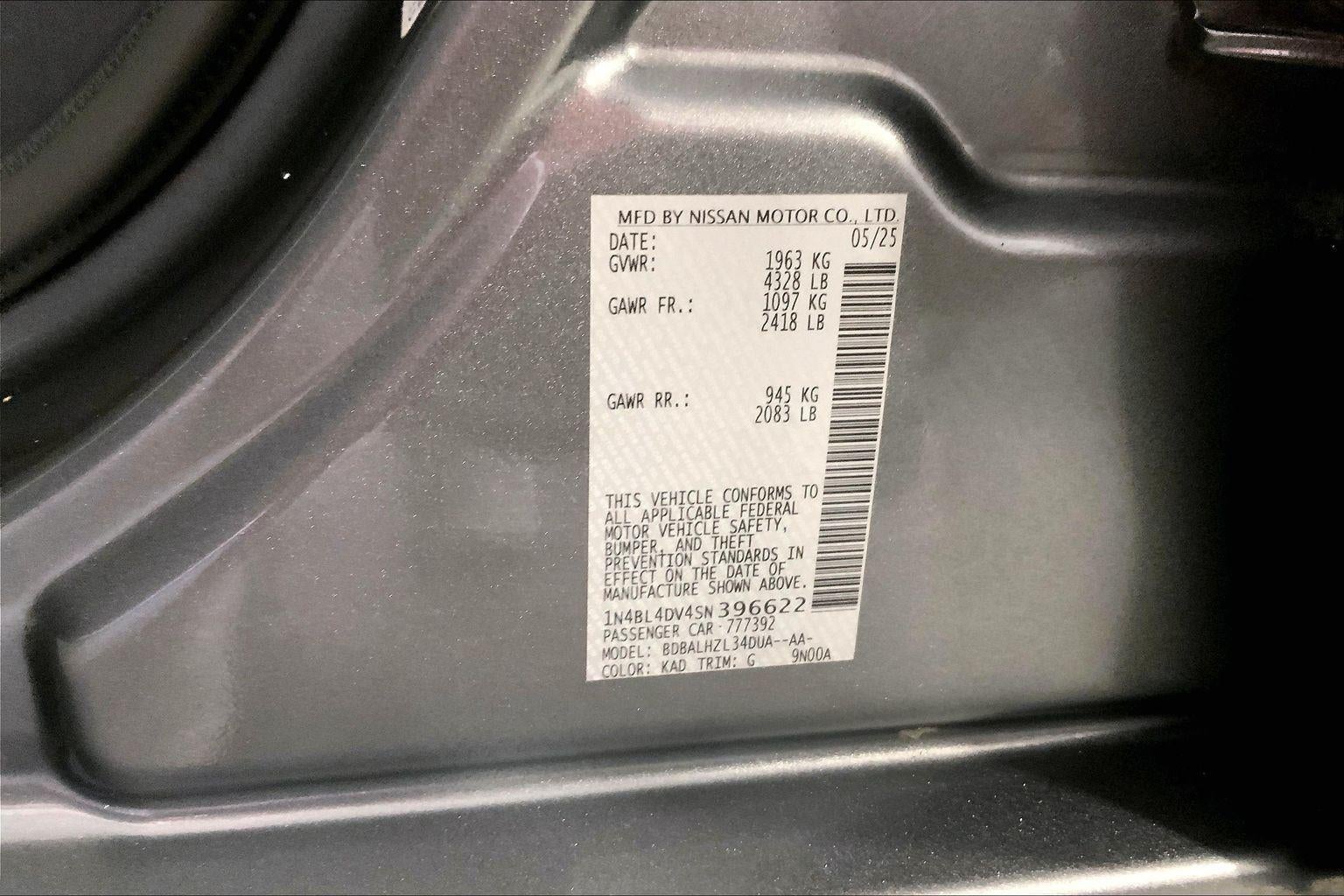 2025 Nissan Altima SV