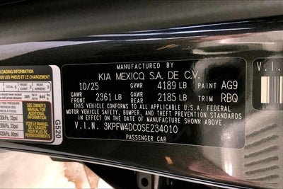 2025 Kia K4 GT-Line Turbo