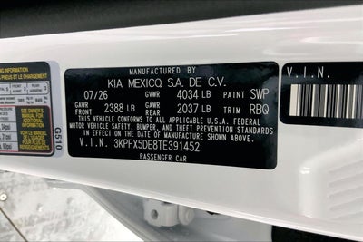 2026 Kia K4 Hatchback EX