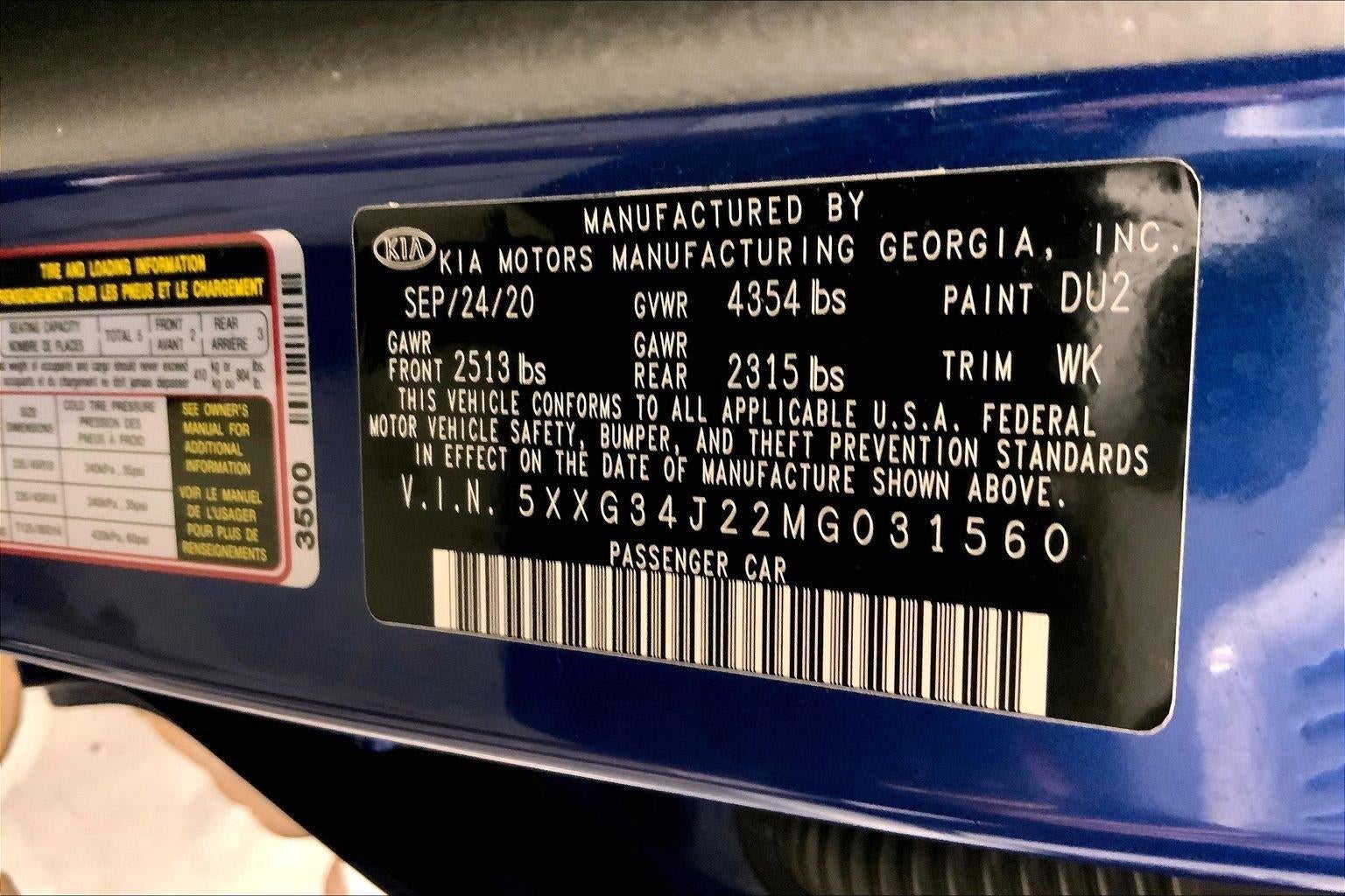 2021 Kia K5 EX