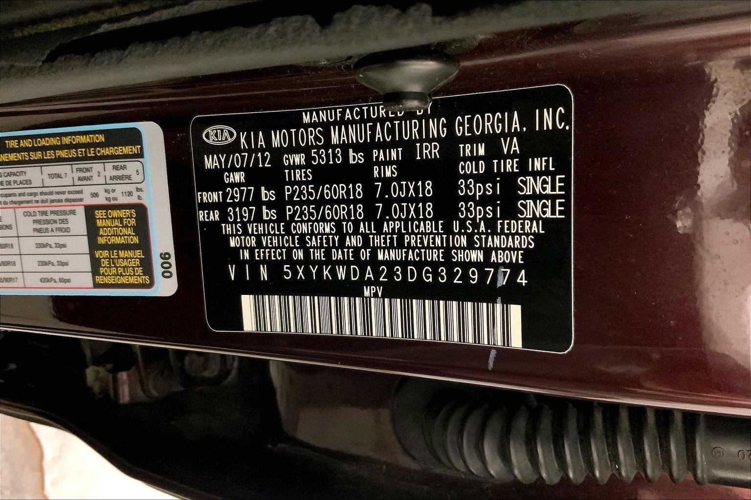 2013 Kia Sorento SX