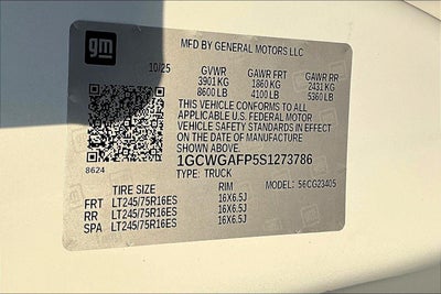 2025 Chevrolet Express Cargo 2500 WT