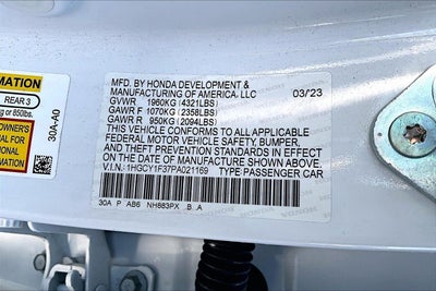 2023 Honda Accord Sedan EX