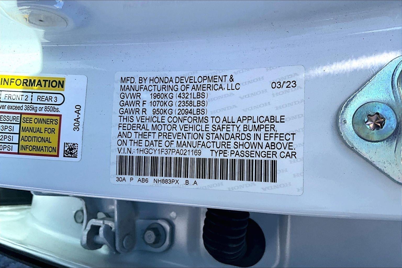 2023 Honda Accord Sedan EX