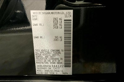 2025 Nissan Altima SV