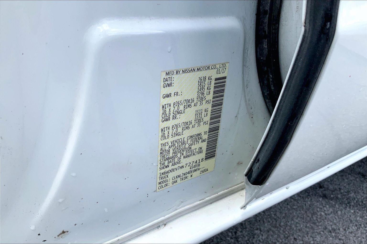 2017 Nissan Frontier SV V6