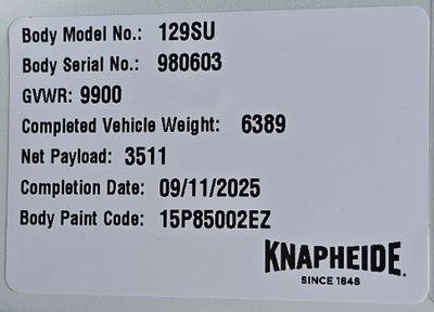 2025 Chevrolet Express Cutaway 3500 1WT