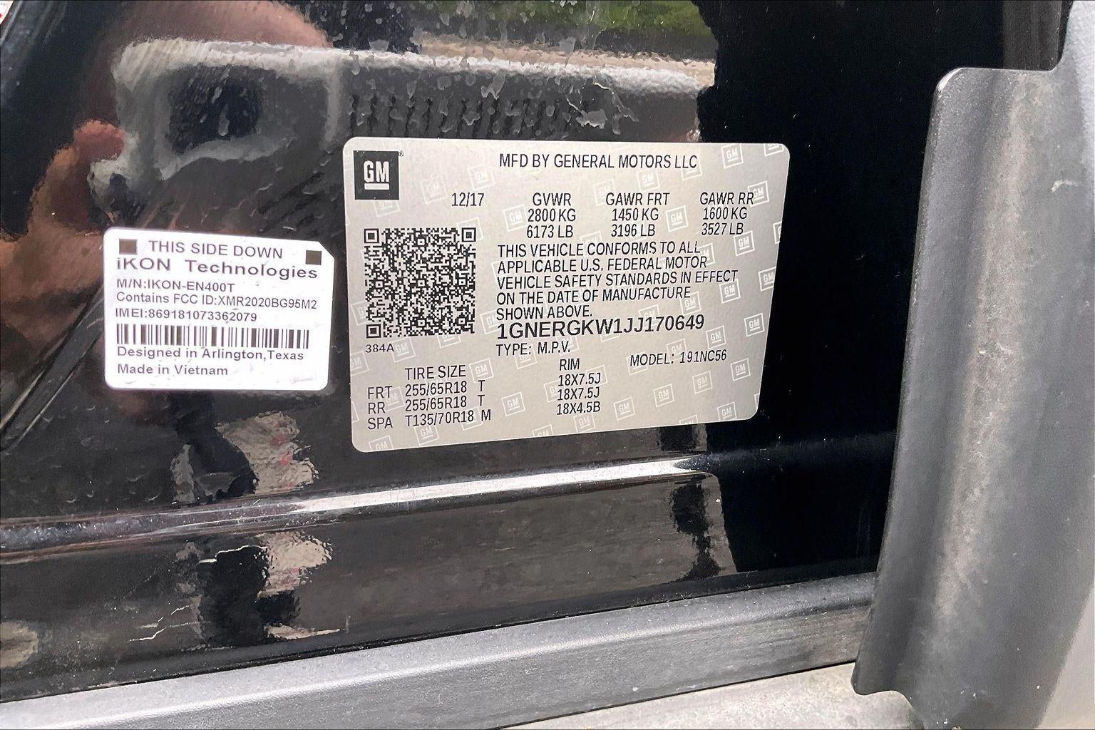 2018 Chevrolet Traverse LT Cloth