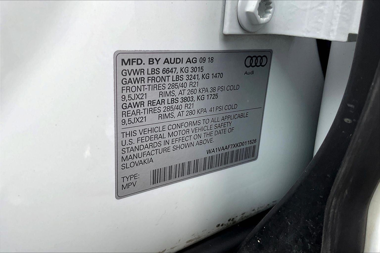 2019 Audi Q7 Prestige