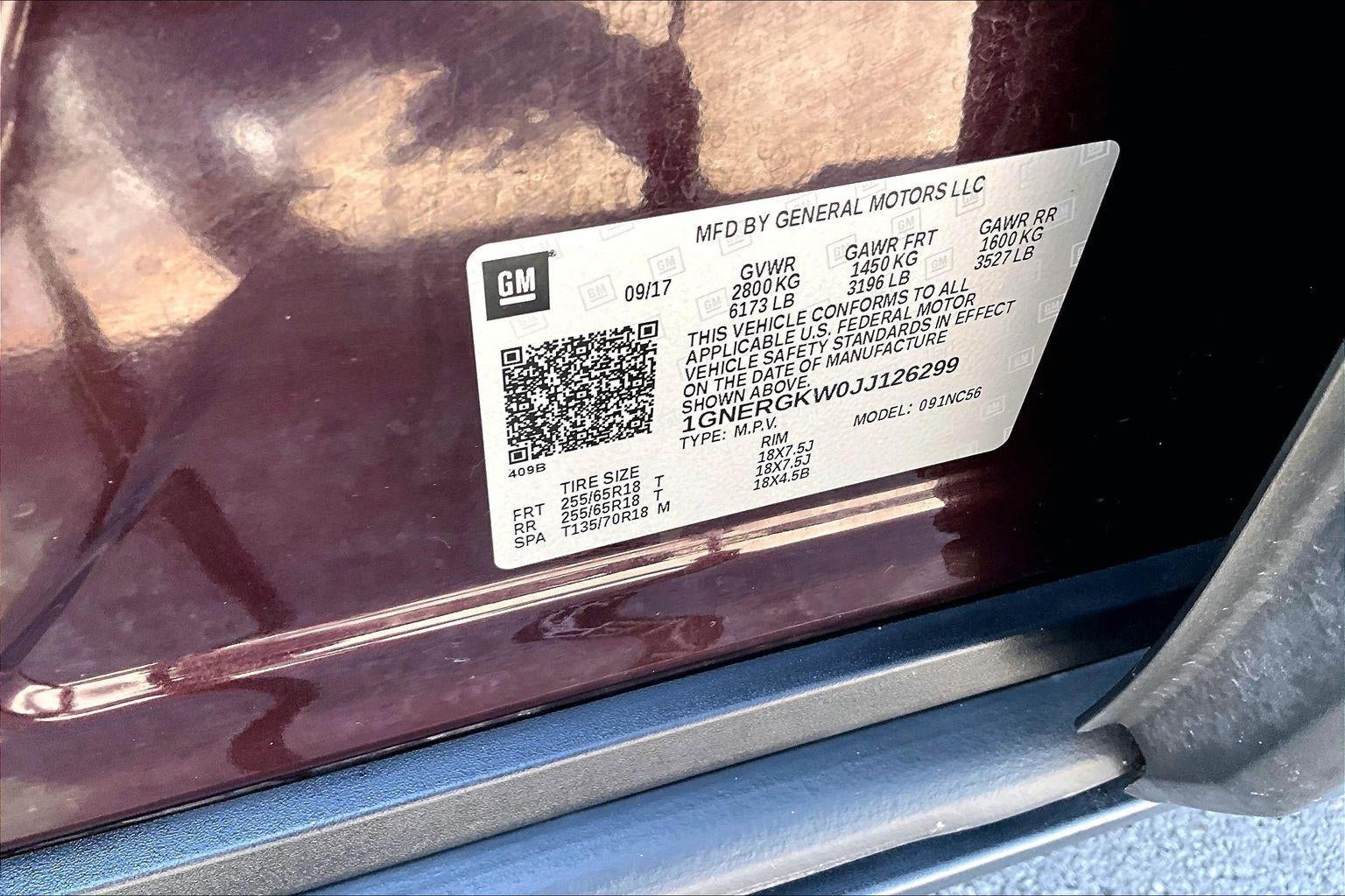2018 Chevrolet Traverse LT Cloth