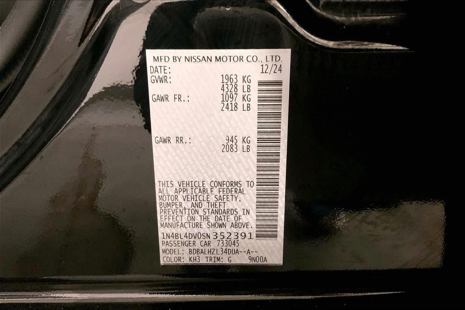 2025 Nissan Altima SV