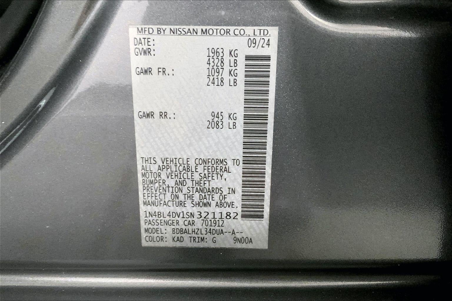 2025 Nissan Altima SV