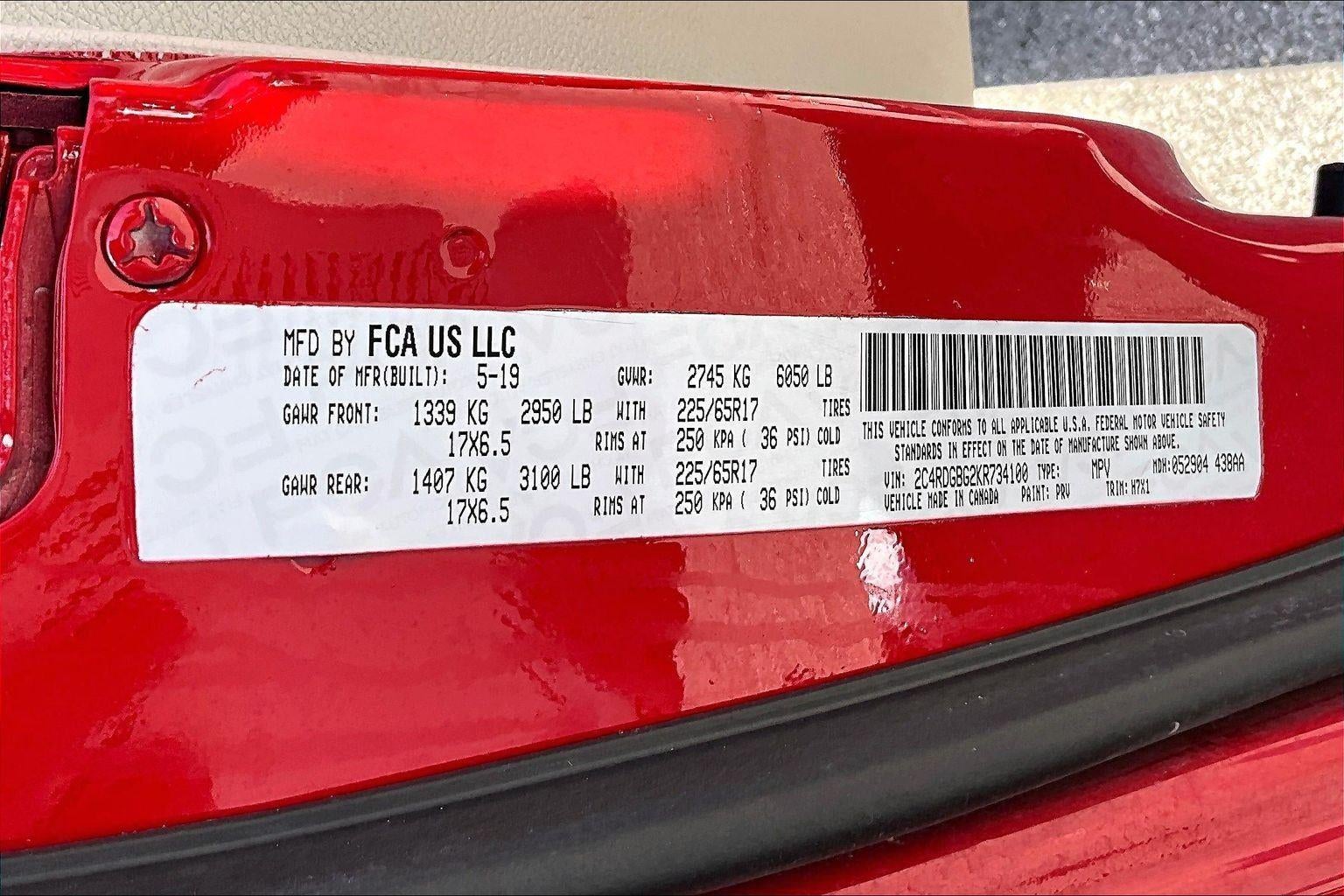 2019 Dodge Grand Caravan SE