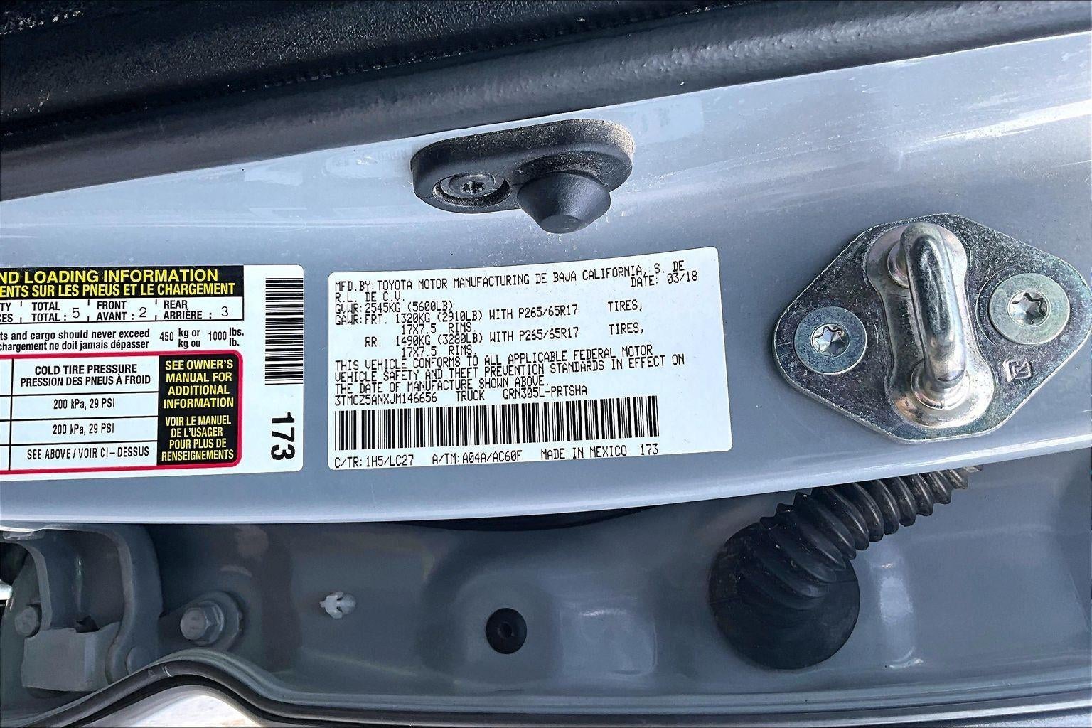 2018 Toyota Tacoma SR