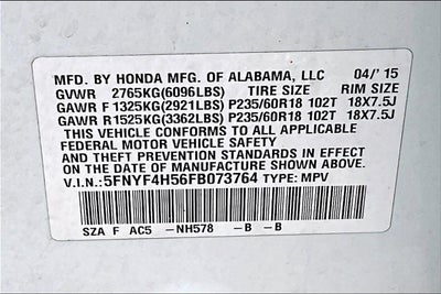 2015 Honda Pilot EX-L