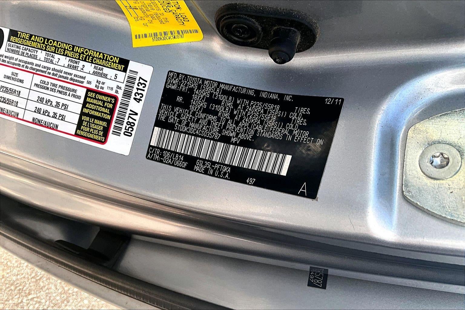 2012 Toyota Sienna XLE