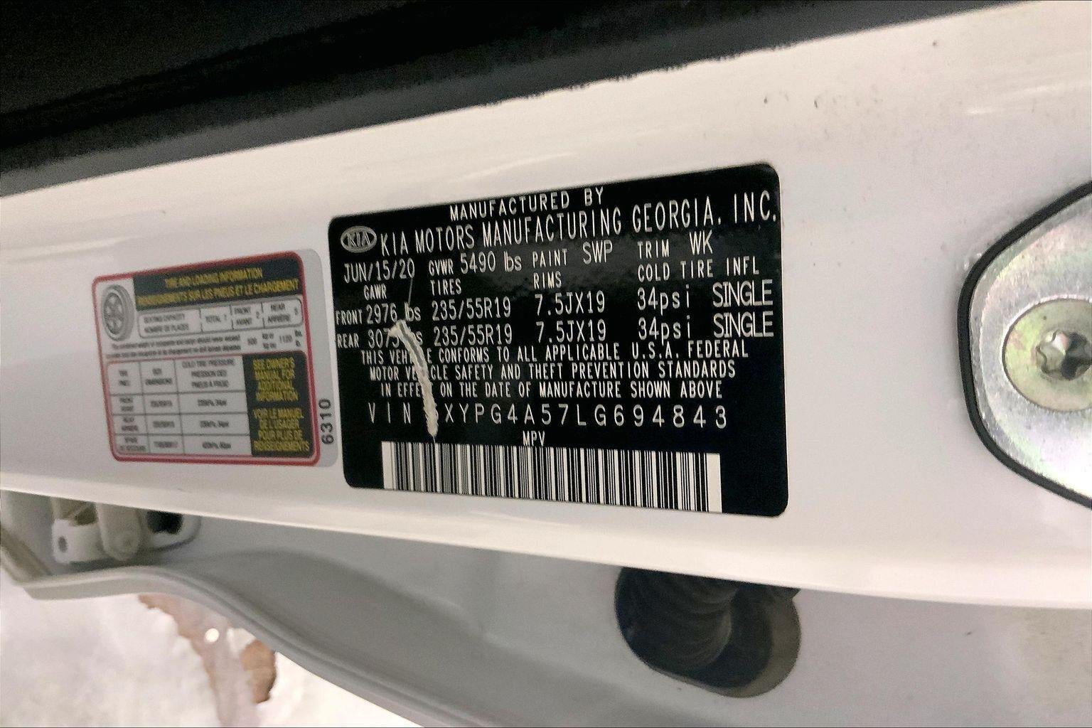 2020 Kia Sorento S V6