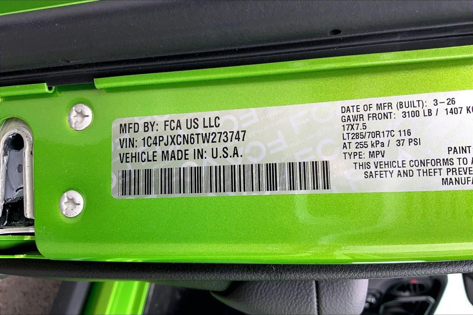 2026 Jeep Wrangler WRANGLER 2-DOOR RUBICON