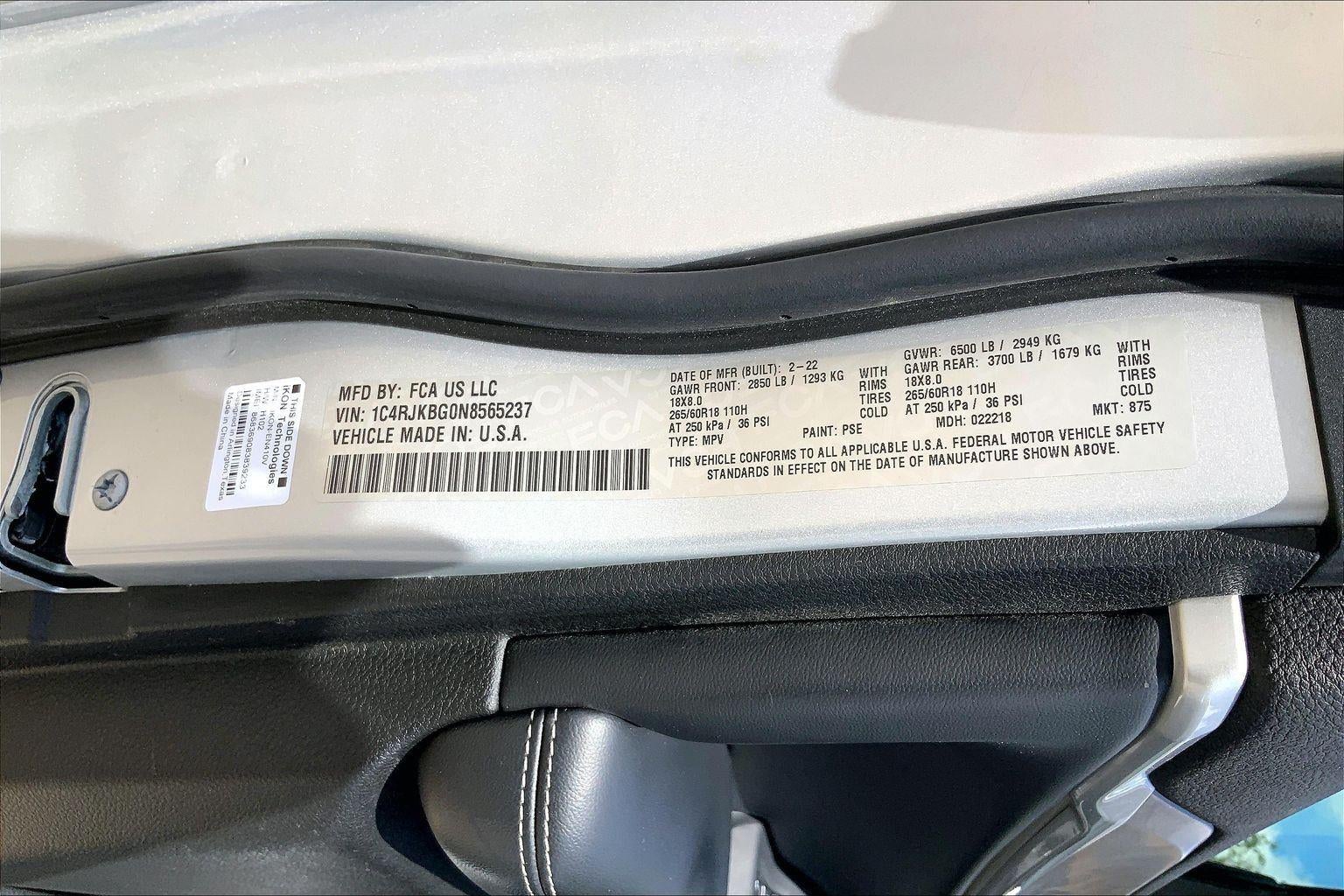 2022 Jeep Grand Cherokee L Limited 4x4