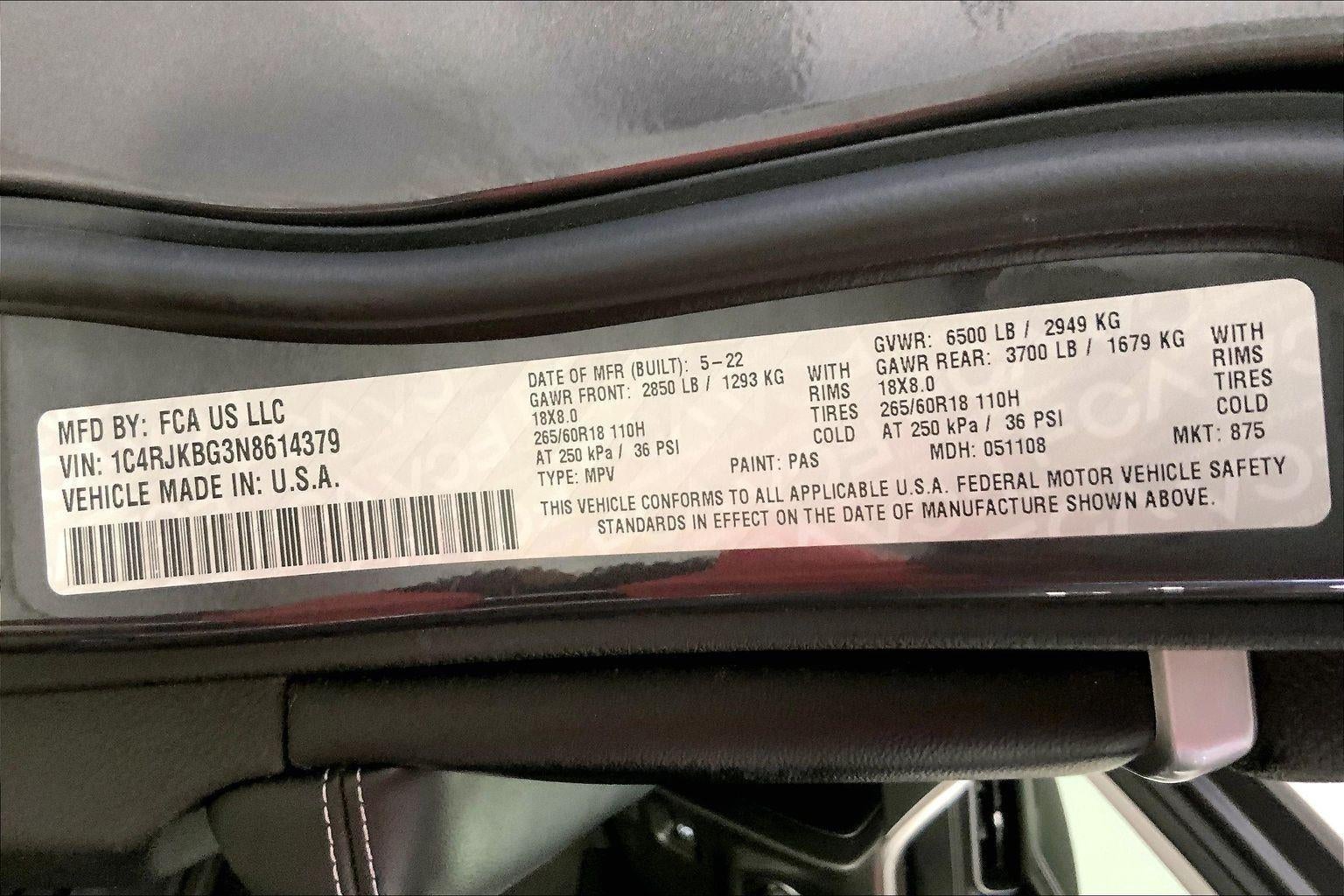 2022 Jeep Grand Cherokee L Limited 4x4