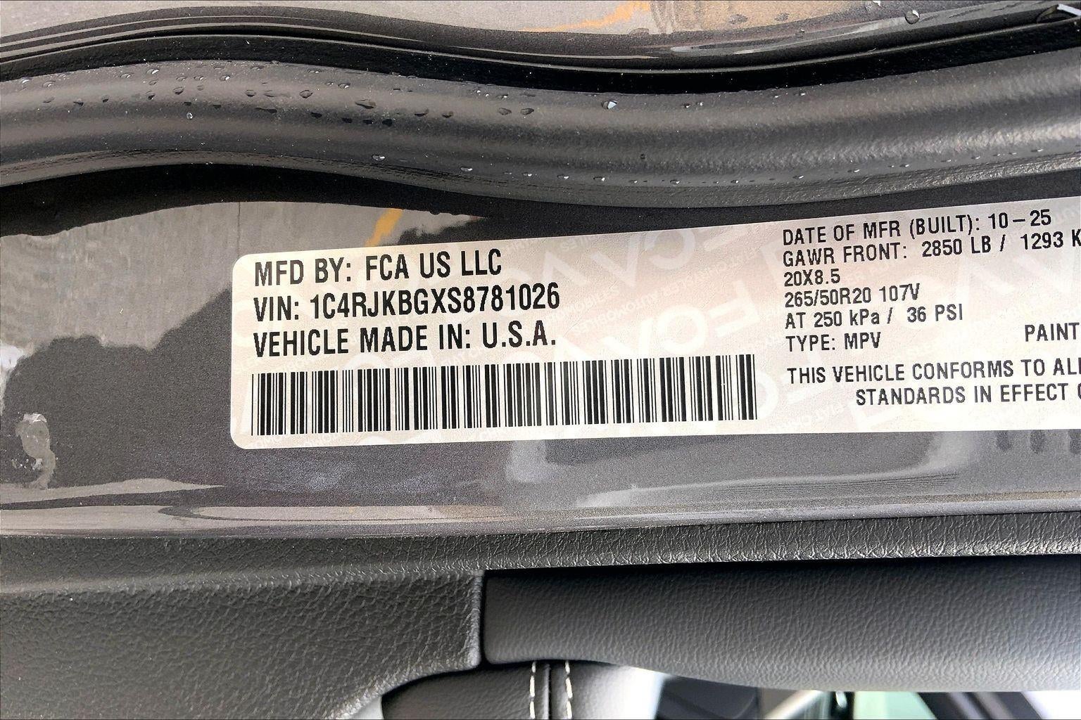 2025 Jeep Grand Cherokee GRAND CHEROKEE L LIMITED 4X4