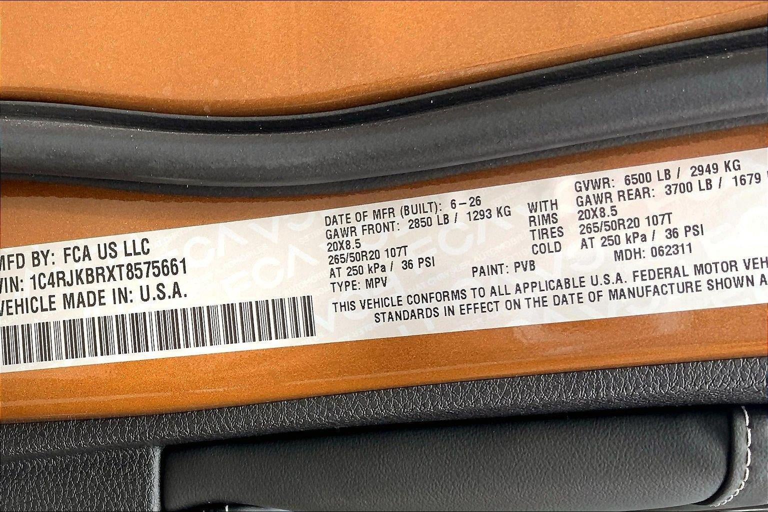 2026 Jeep Grand Cherokee GRAND CHEROKEE L LIMITED RESERVE 4X4