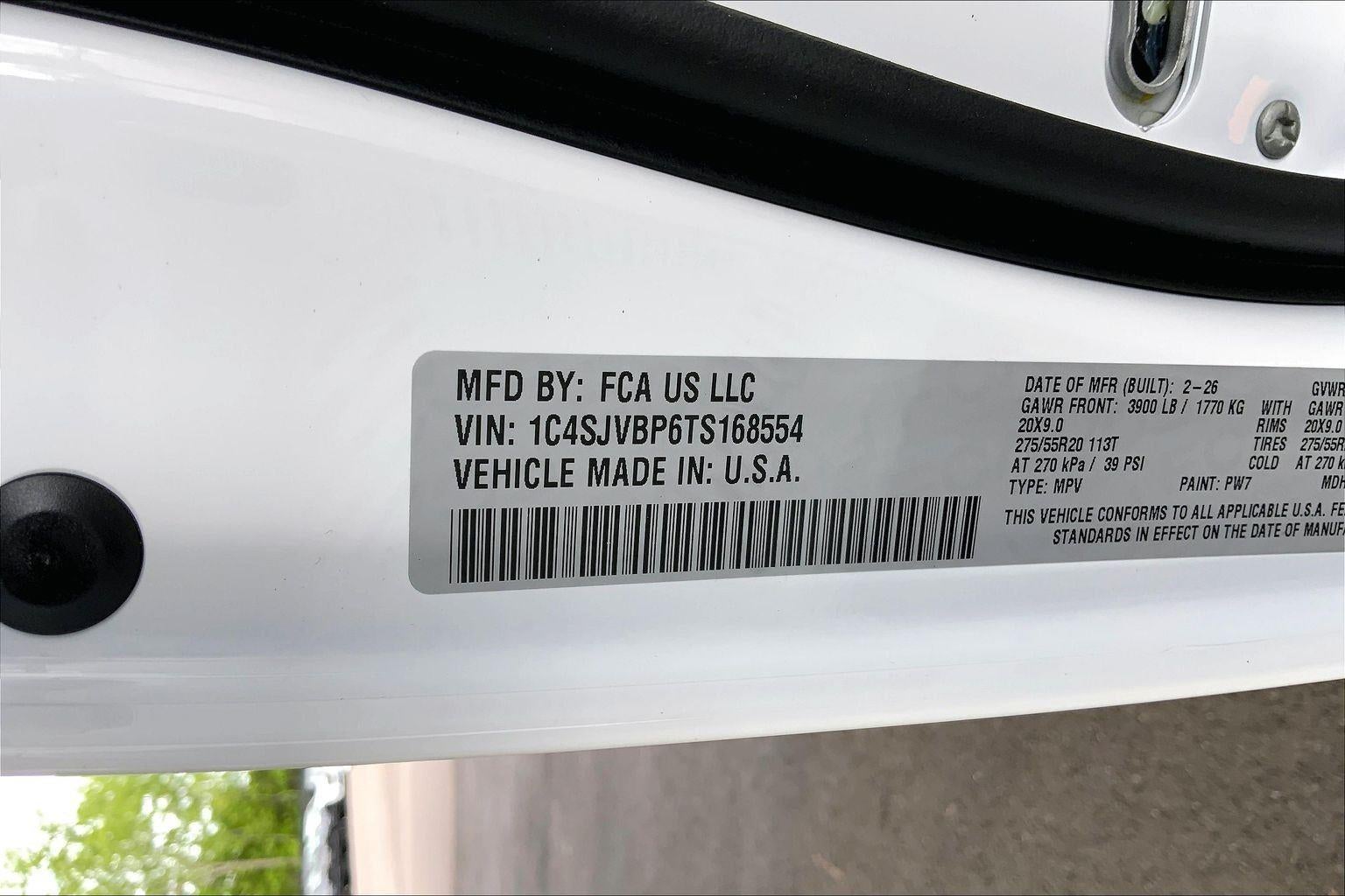 2026 Jeep Grand Wagoneer GRAND WAGONEER LIMITED ALTITUDE 4X4