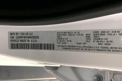 2022 RAM 1500 Big Horn Crew Cab 4x4 6'4' Box