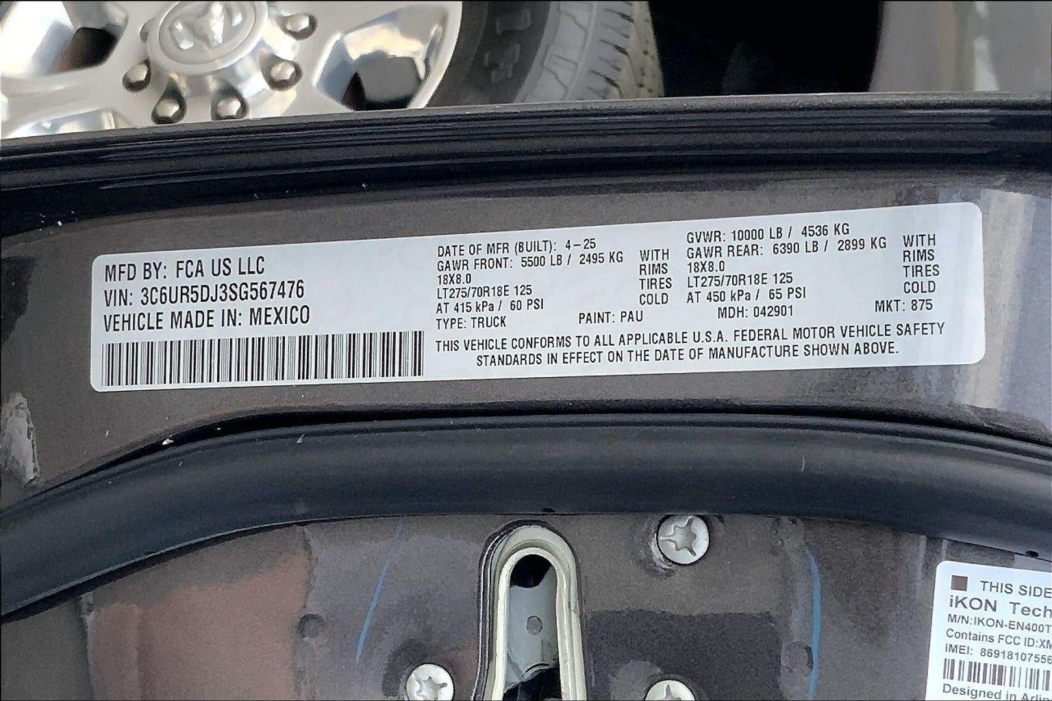 2025 RAM 2500 Big Horn Crew Cab 4x4 6'4' Box