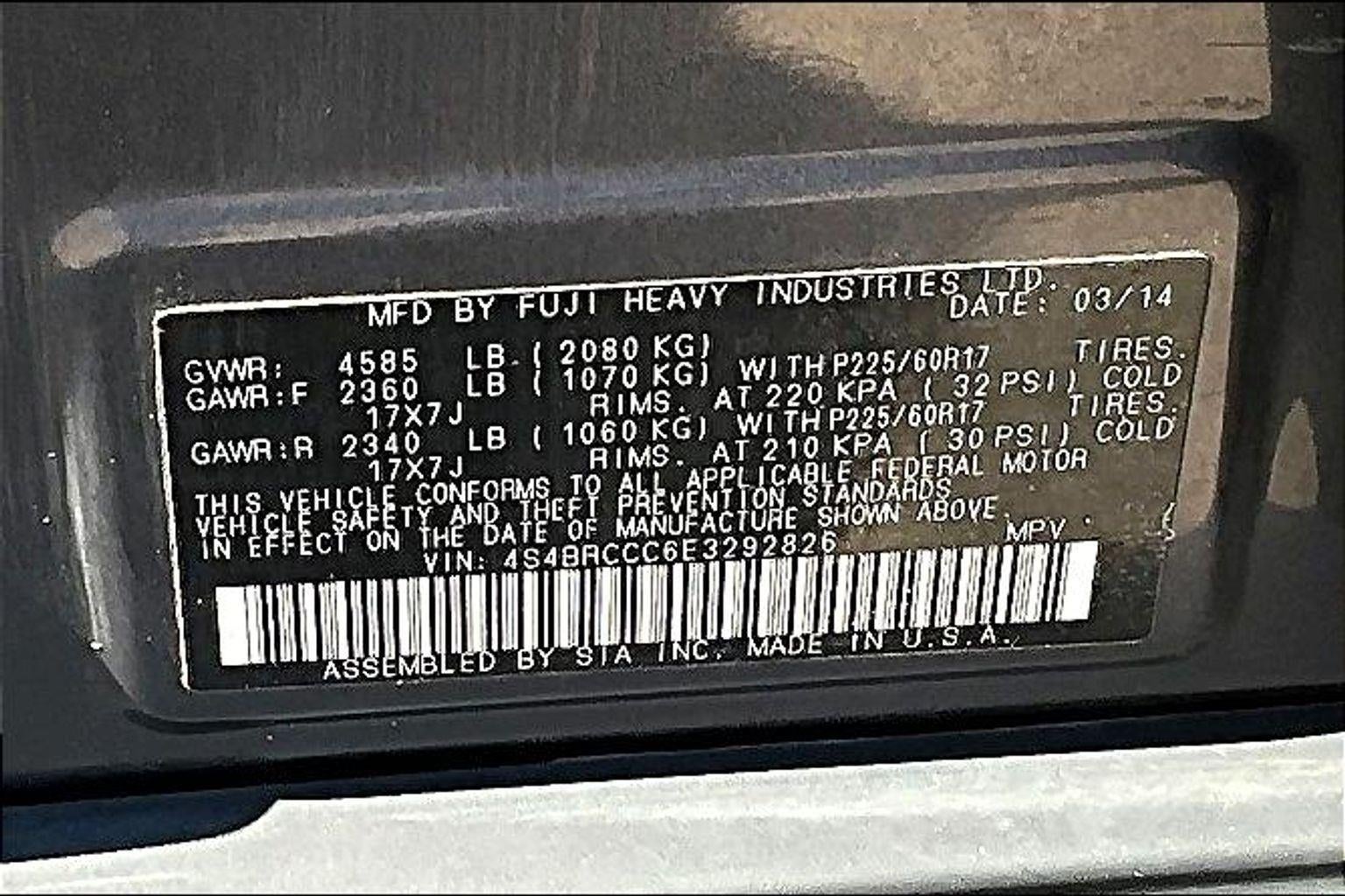 2014 Subaru Outback 2.5i Premium