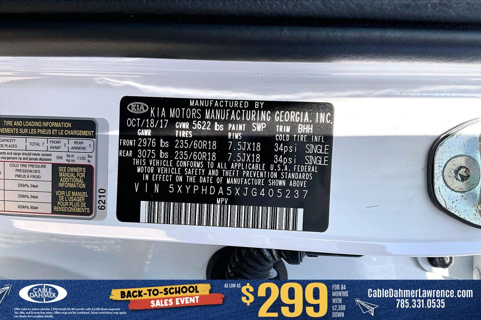 2018 Kia Sorento EX V6