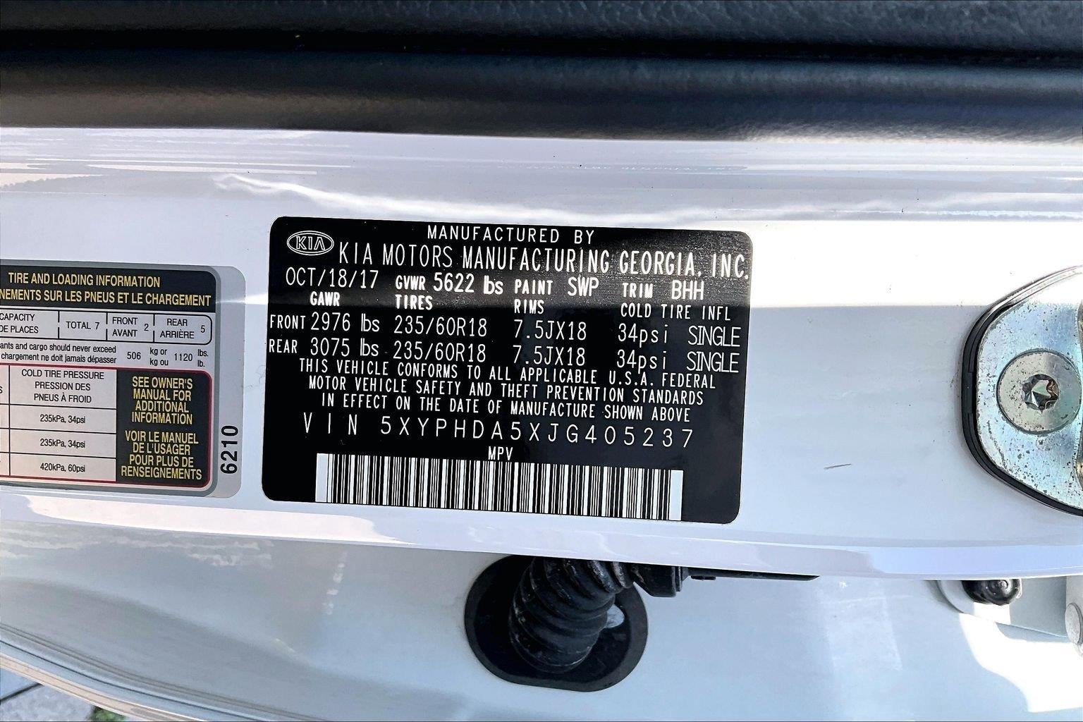 2018 Kia Sorento EX V6