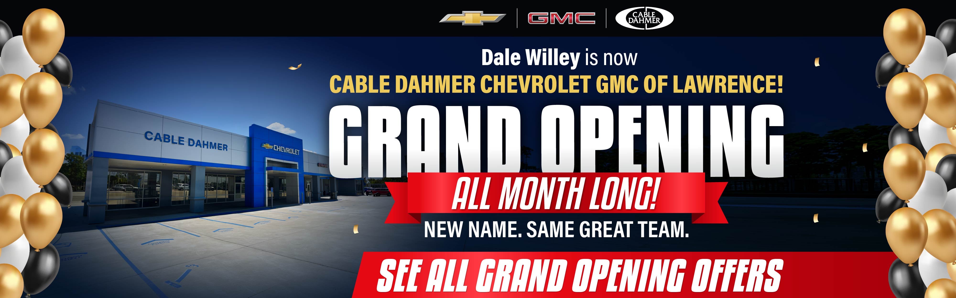 Grand opening celebration at Cable Dahmer Chevrolet GMC of Lawrence in Lawrence, KS